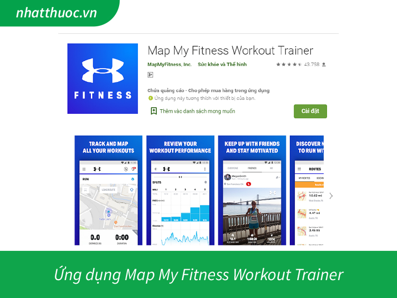 Ứng dụng Map My Fitness Workout Trainer