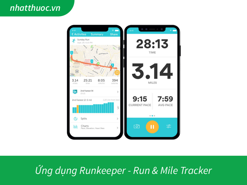 Ứng dụng Runkeeper - Run & Mile Tracker