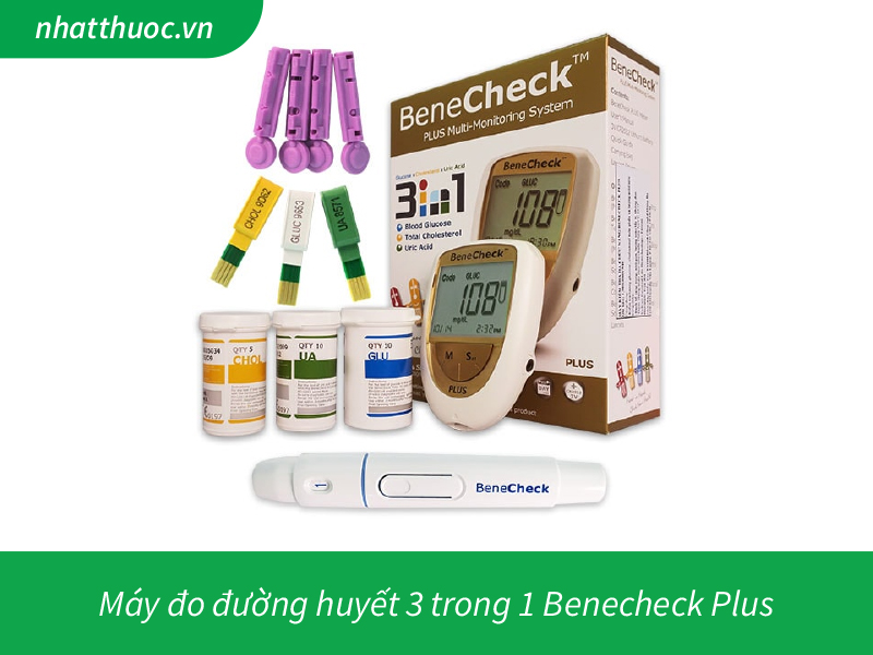 Máy đo đường huyết 3 trong 1 Benecheck Plus