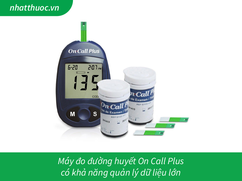 Máy đo đường huyết On Call Plus có khả năng quản lý dữ liệu lớn