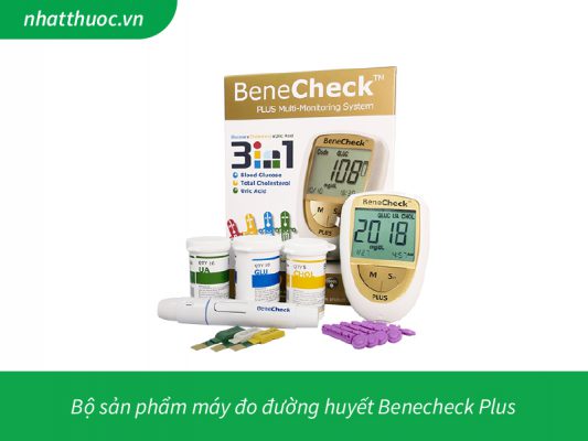 Bộ sản phẩm máy đo đường huyết Benecheck Plus